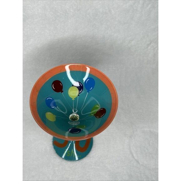 Lolita Hand Painted “30 Ish” Birthday Martini Glass With Recipe on Bottom - Picture 2 of 4